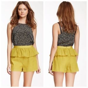 NEW BCBGeneration Ruffle Peplum Shorts